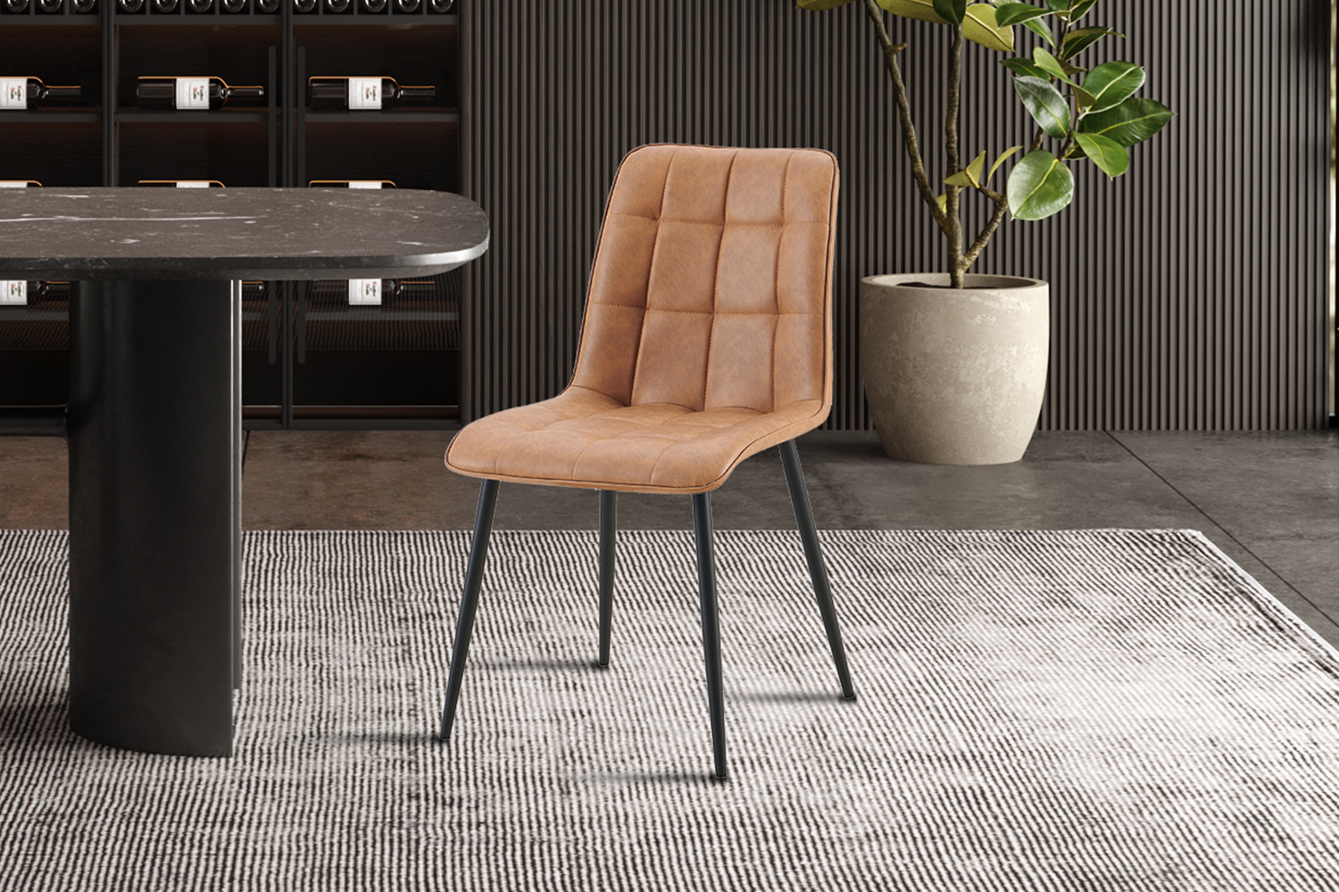 Image 2 for Stoel Furas Vintage PU Cognac