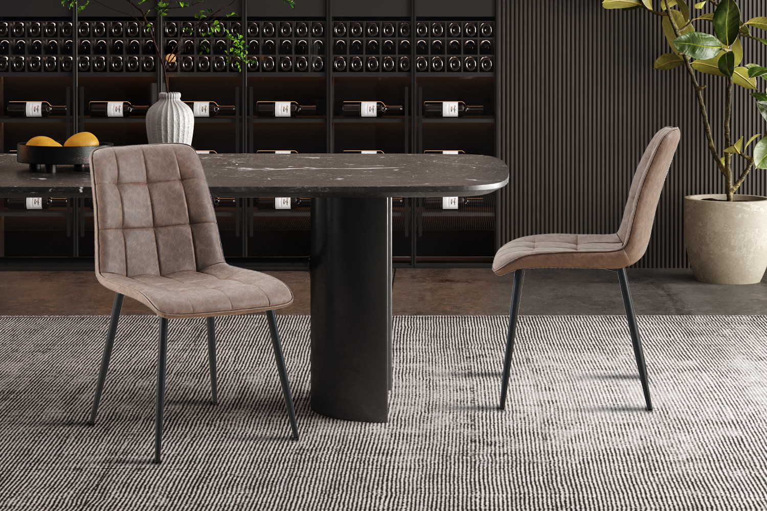 Image 1 for Stoel Furas Vintage PU Bruin