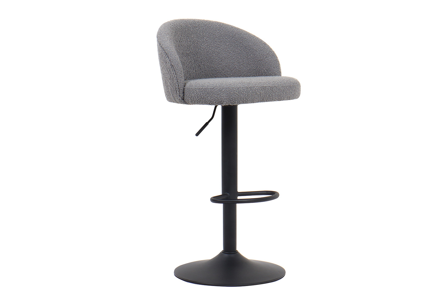 Image 4 for Barstoel Arda Bouclé Lichtgrijs