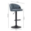 Image 8 for SALE - Barstoel Arda Bouclé Blauw