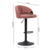 Image 8 for SALE - Barstoel Arda Bouclé Roze