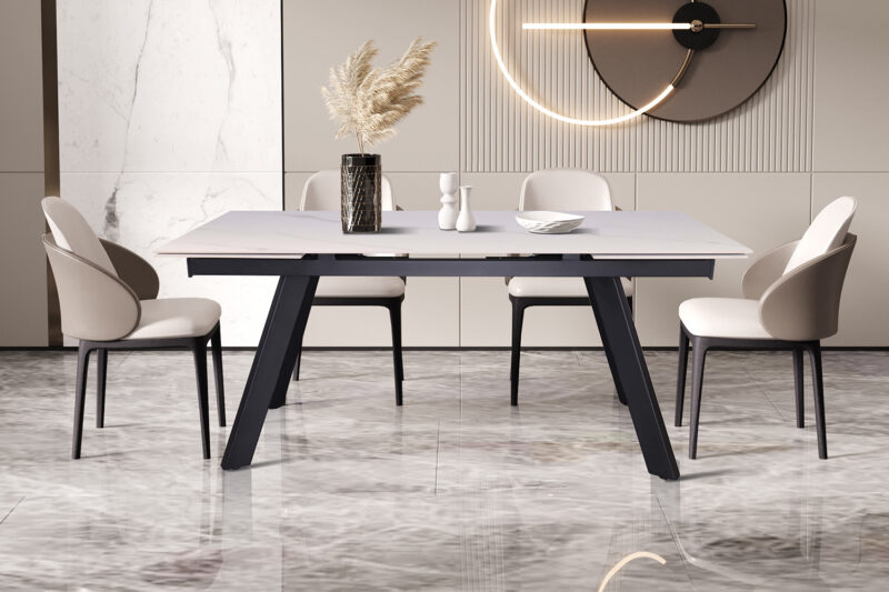 Image 1 for Uitschuifbare tafel Hera 160-240 cm Rechthoekig Steen Wit