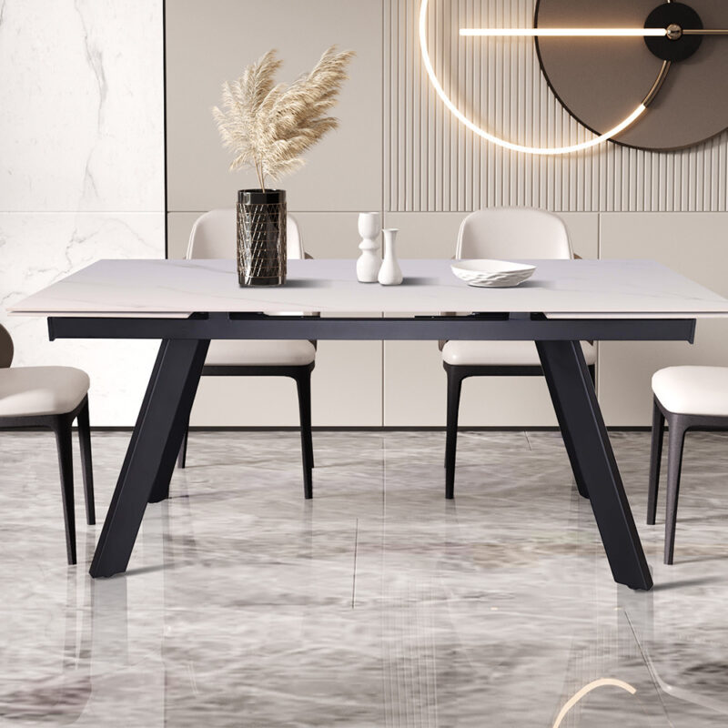 Image 1 for Uitschuifbare tafel Hera 160-240 cm Rechthoekig Steen Wit