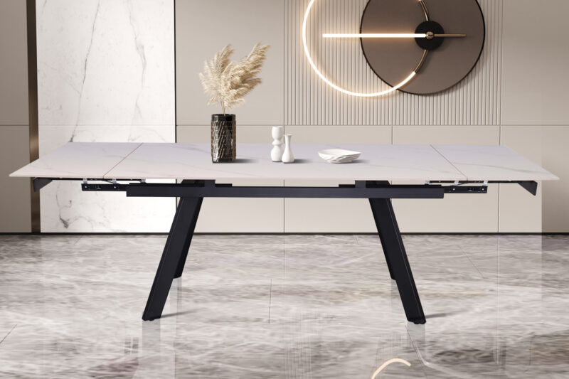 Image 2 for Uitschuifbare tafel Hera 160-240 cm Rechthoekig Steen Wit