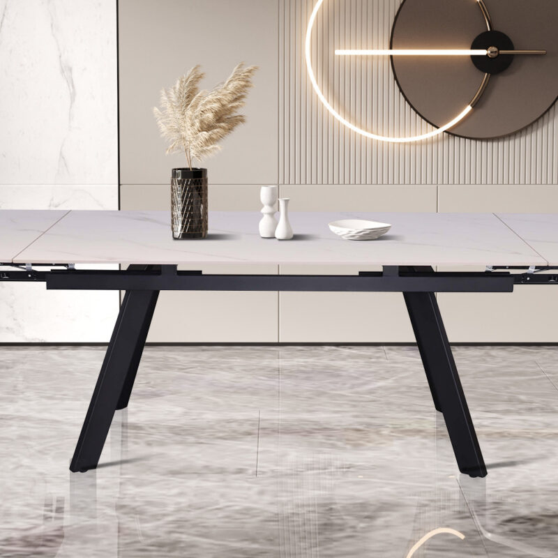 Image 2 for Uitschuifbare tafel Hera 160-240 cm Rechthoekig Steen Wit