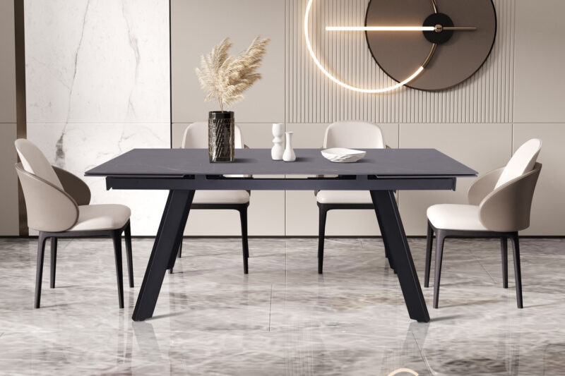 Image 1 for Uitschuifbare tafel Hera 160-240 cm Rechthoekig Steen Zwart
