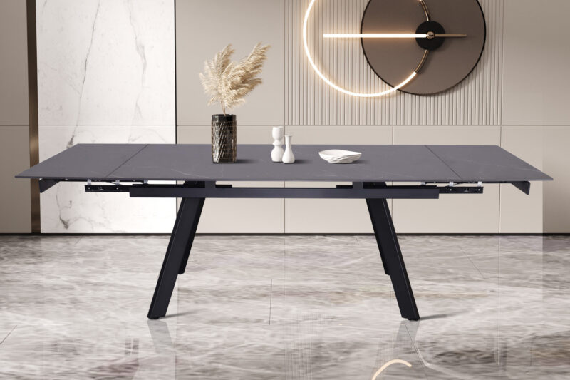 Image 2 for Uitschuifbare tafel Hera 160-240 cm Rechthoekig Steen Zwart
