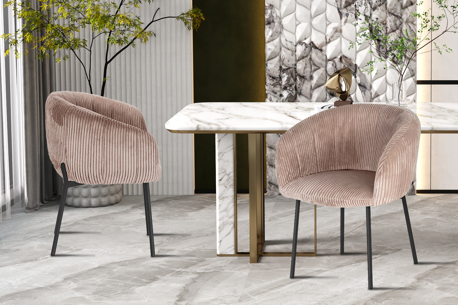 Image 1 for Stoel Sevilla Corduroy Fabb Hyper 38 Zand