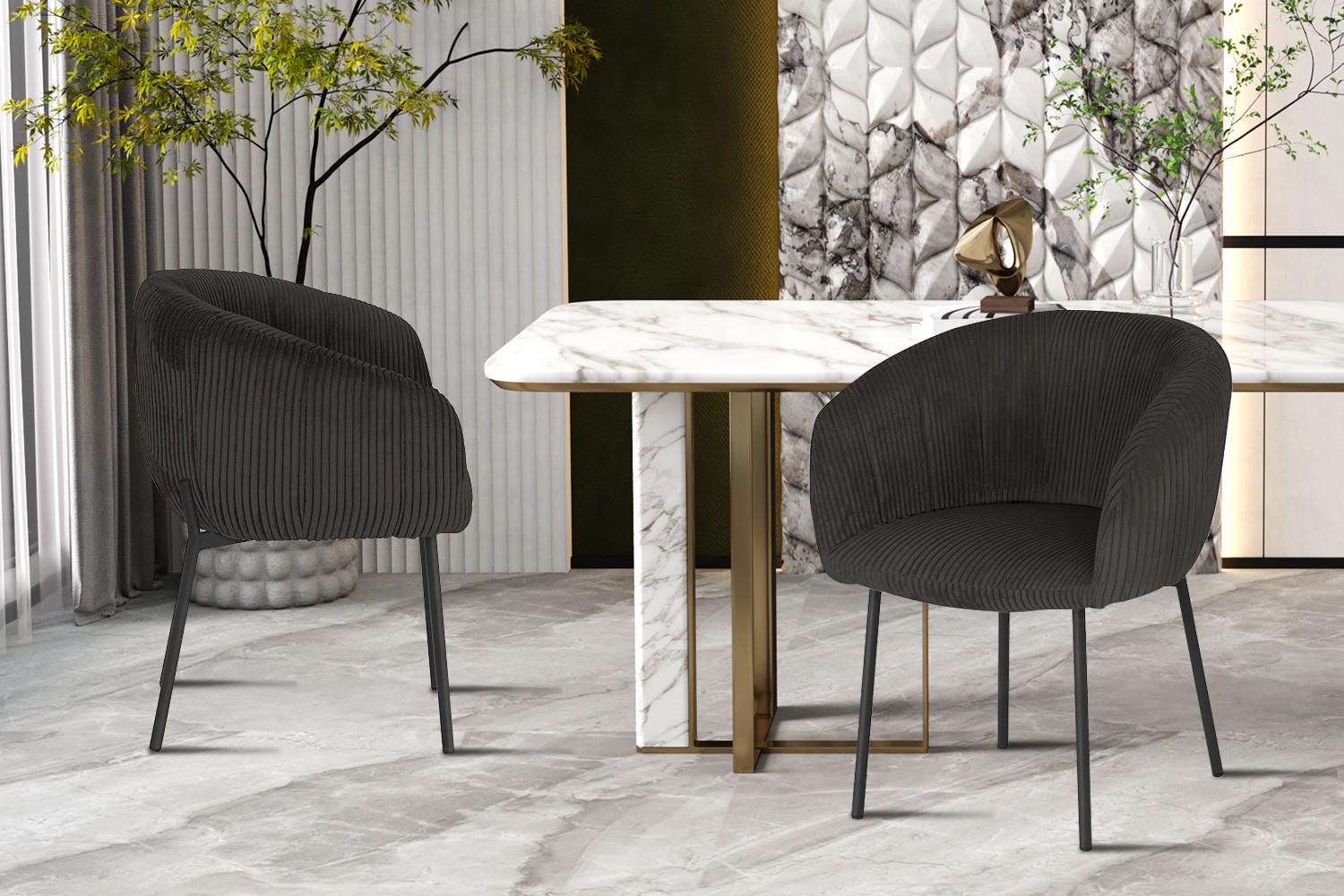 Image 2 for Stoel Sevilla Corduroy Fabb Hyper 16 Grijs