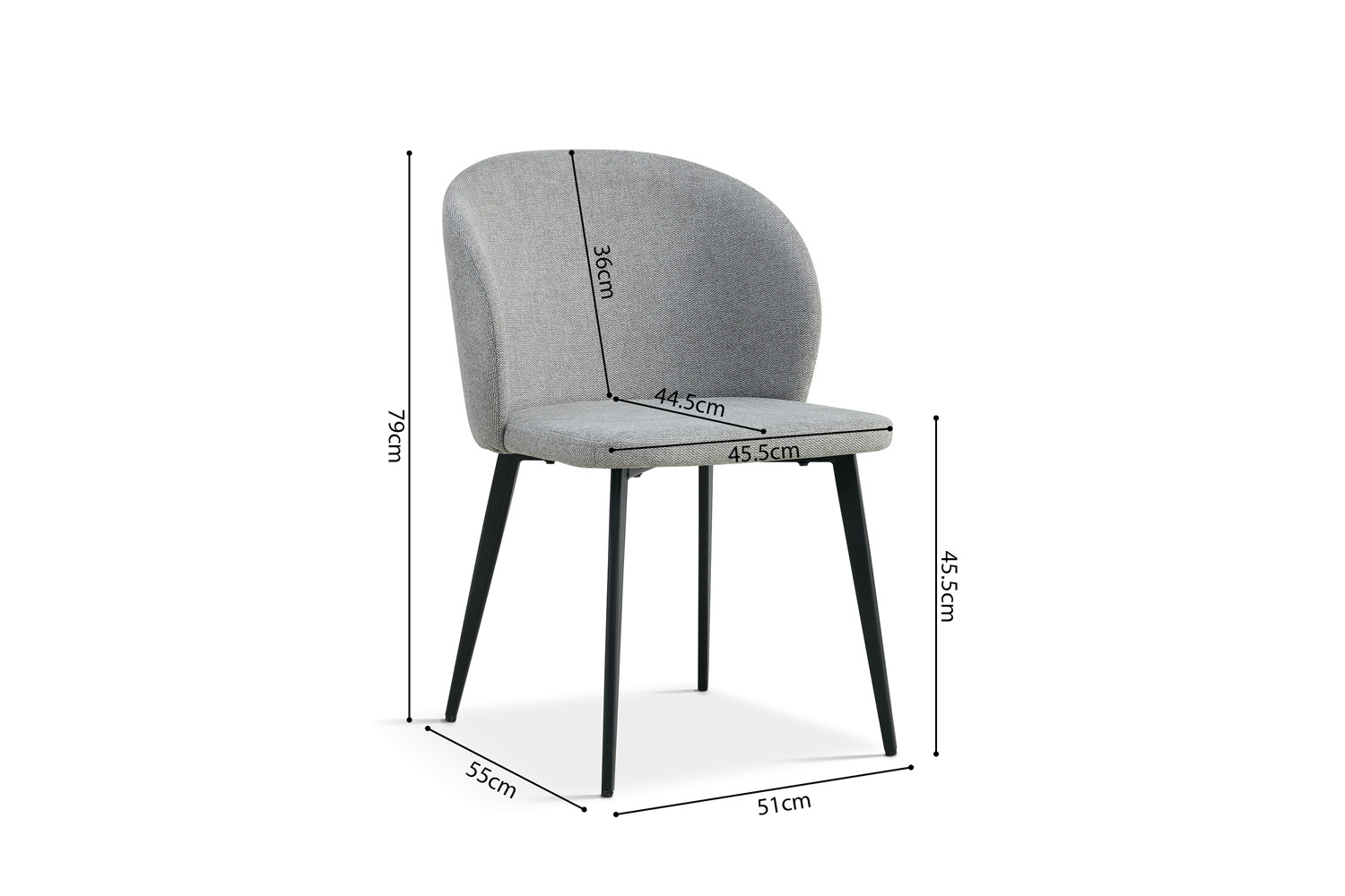 69dd0c7d-49e2-4fc5-966d-1c3234569591 Image 8 for Stoel Toledo Stof Lichtgrijs