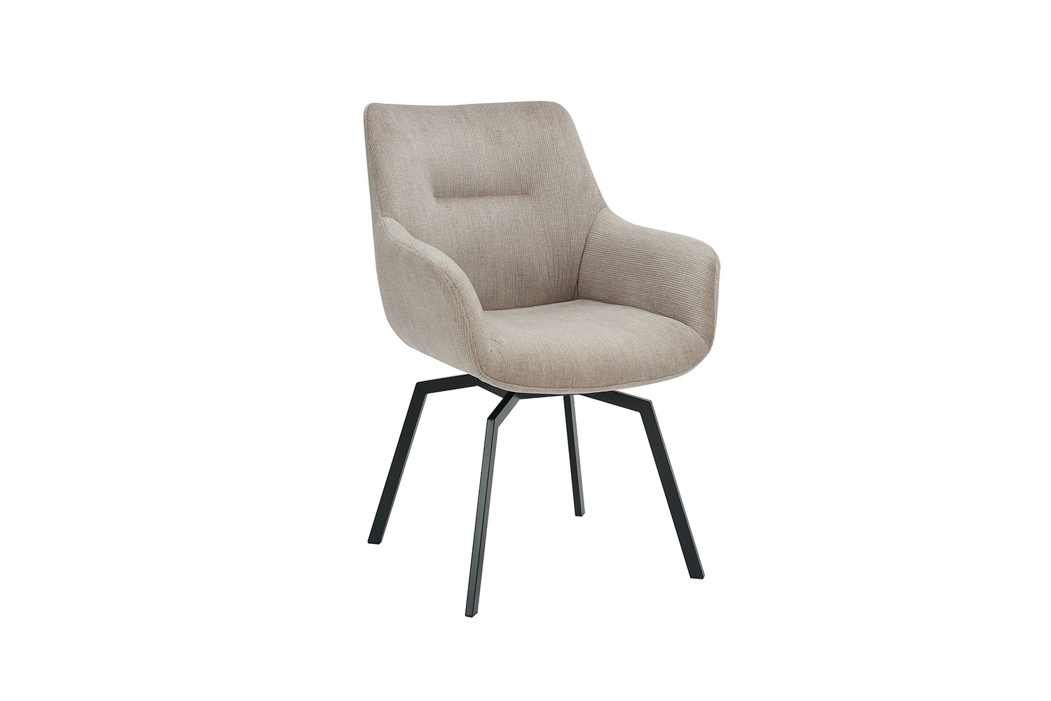 Image 4 for Stoel Modest Draaibaar Ribfluweel Beige