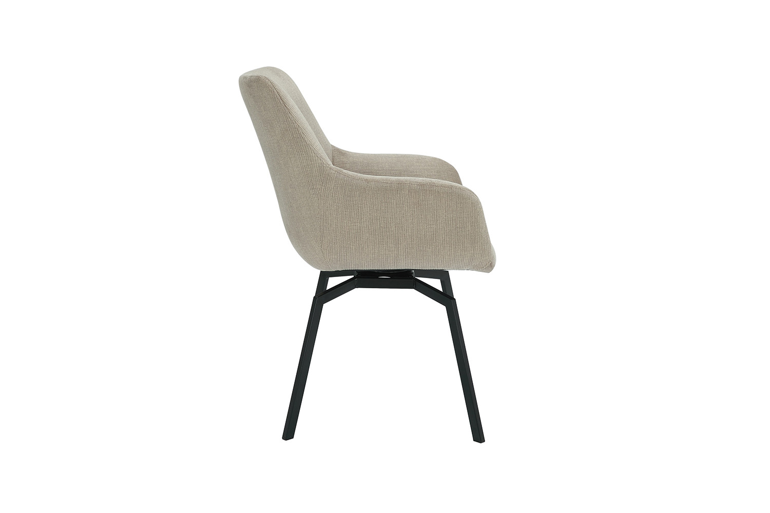 Image 5 for Stoel Modest Draaibaar Ribfluweel Beige