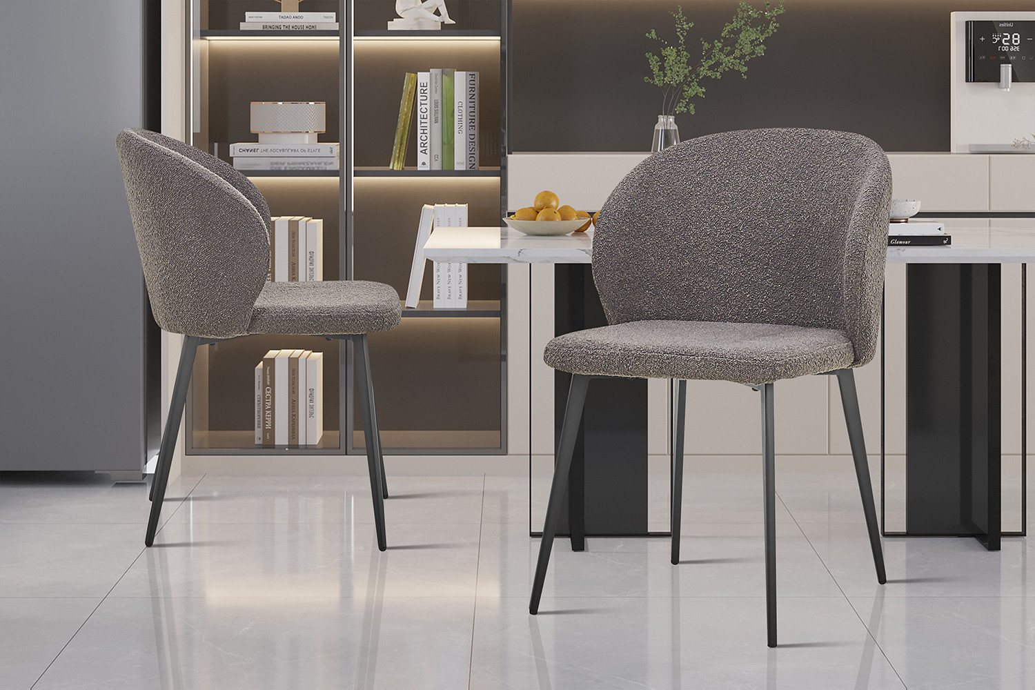 843c6576-5b59-49fd-8356-21f924457ead Image 1 for SALE - Stoel Toledo Bouclé Grijs