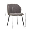 Image 9 for SALE - Stoel Toledo Bouclé Grijs