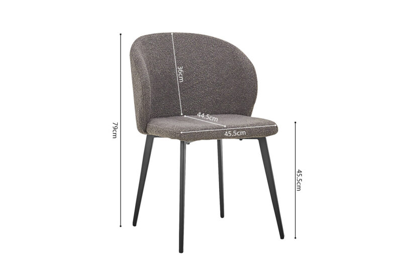 Image 9 for SALE - Stoel Toledo Bouclé Grijs