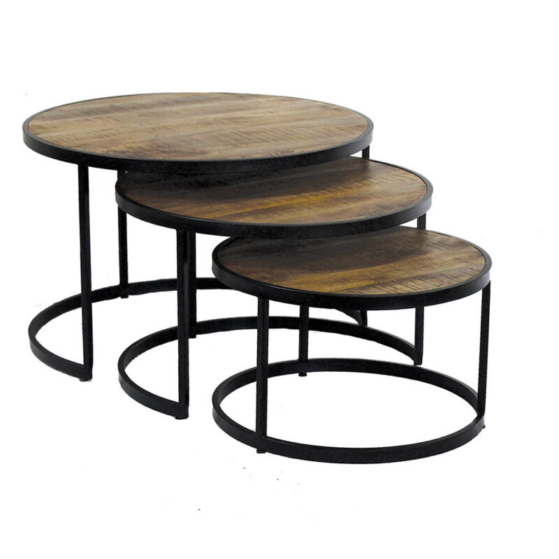 Image 4 for Salontafel Lennox 3-delig Mango hout