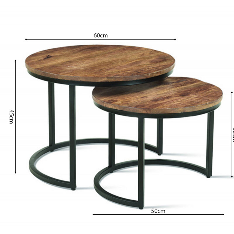 Image 9 for Salontafel Goja 2-delig Mango hout