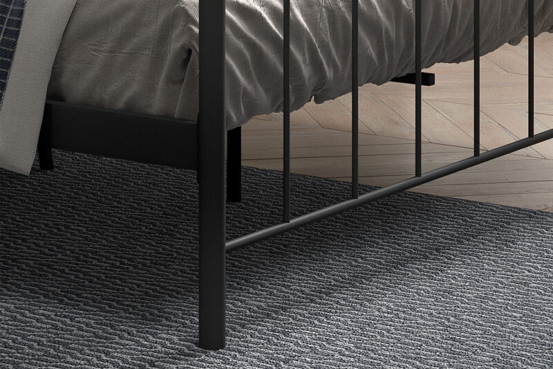 Image 4 for Bed Sacha 160x200 met lattenbodem Zwart