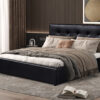 Image 1 for Bed met koffer Porto 160x200 met lattenbodem PU Zwart