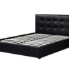 Image 3 for Bed met koffer Porto 160x200 met lattenbodem PU Zwart