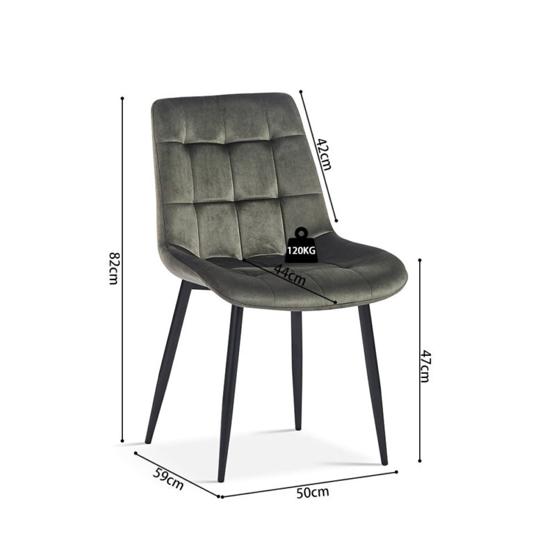 Image 5 for Stoel Juta Fluweel Groen