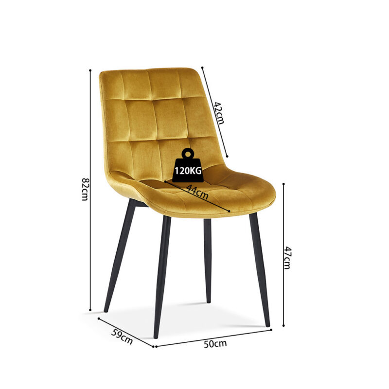 Image 5 for Stoel Juta Fluweel Goud