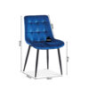d6017266-2685-42f5-b04d-5dd8baf98123 Image 5 for Stoel Juta Fluweel Blauw