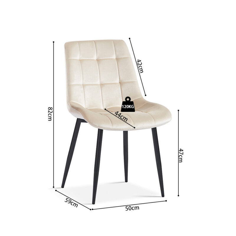 Image 5 for Stoel Juta Fluweel Beige
