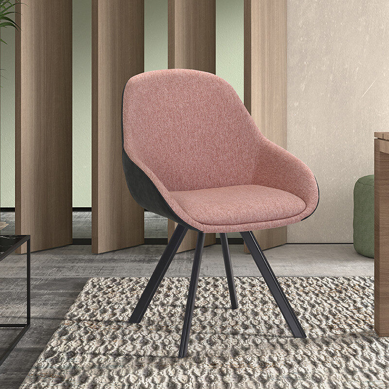 Image 1 for SALE - Stoel Jan Stof Roze Rug PU Donkergrijs