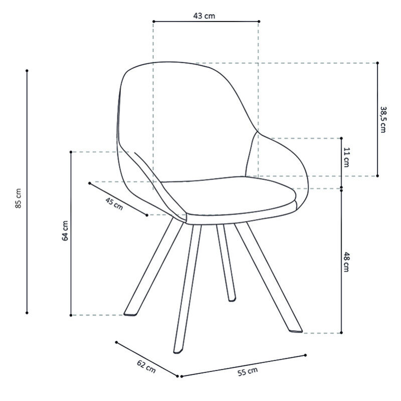 Image 6 for SALE - Stoel Jan Stof Roze Rug PU Donkergrijs