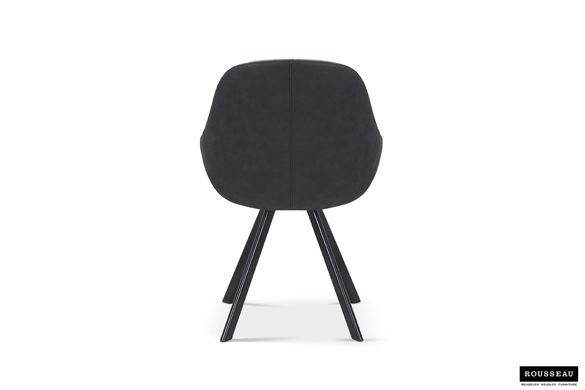 Image 5 for SALE - Stoel Jan Stof Roze Rug PU Donkergrijs