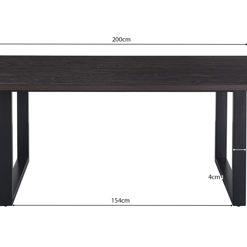 Image 6 for SALE - Tafel Alexander 200 cm Decor Donkerbruin