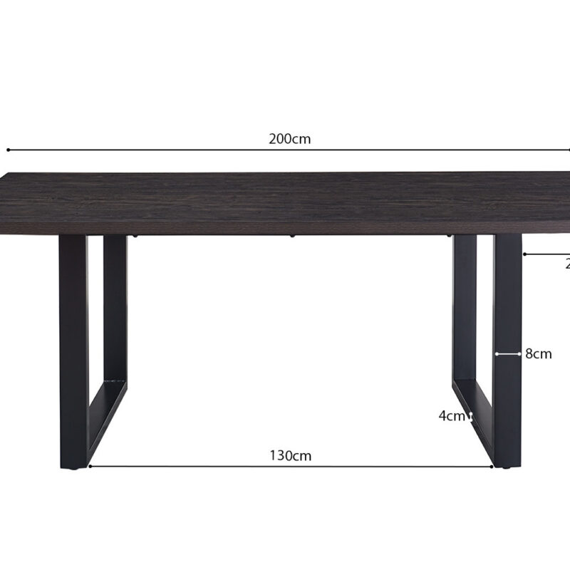 Image 7 for SALE - Tafel Alexander 200 cm Decor Donkerbruin