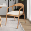Image 13 for NEW - Stoel Claire Essenhout Naturel Stof Ote Milan 103 Beige