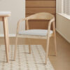 Image 2 for NEW - Stoel Claire Essenhout Naturel Stof Ote Milan 103 Beige