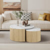 Image 1 for NEW - Salontafel Rowan Rond Decor Marmer Beige