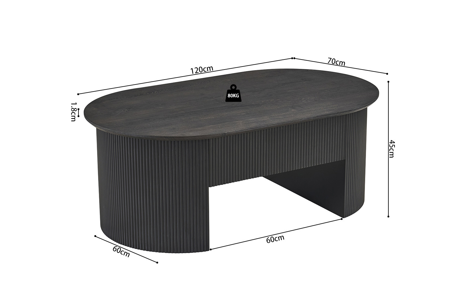 Image 12 for NEW - Salontafel Lagos 120 cm Lift-top Decor Donkerbruin