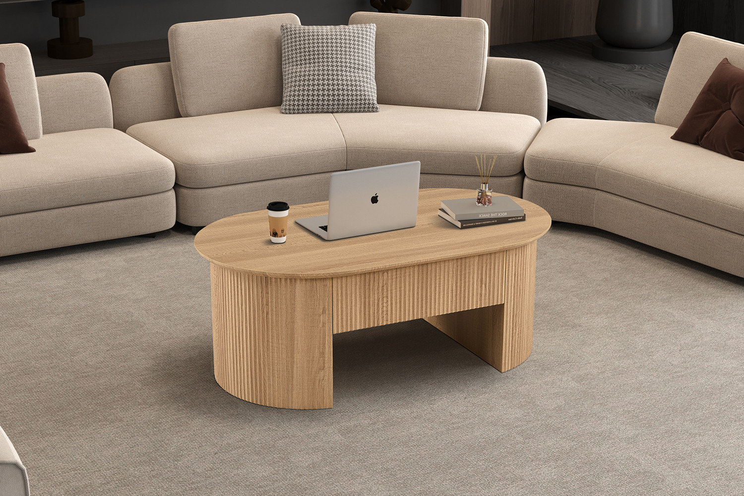 Image 3 for NEW - Salontafel Lagos 120 cm Lift-top Decor Eik Naturel