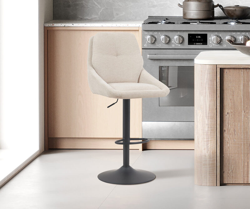 Image 2 for NEW - Barstoel Sabine Stof Ote Sea 140 Draaibaar Ecru