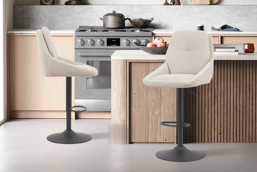 Image 1 for NEW - Barstoel Sabine Stof Ote Sea 140 Draaibaar Ecru