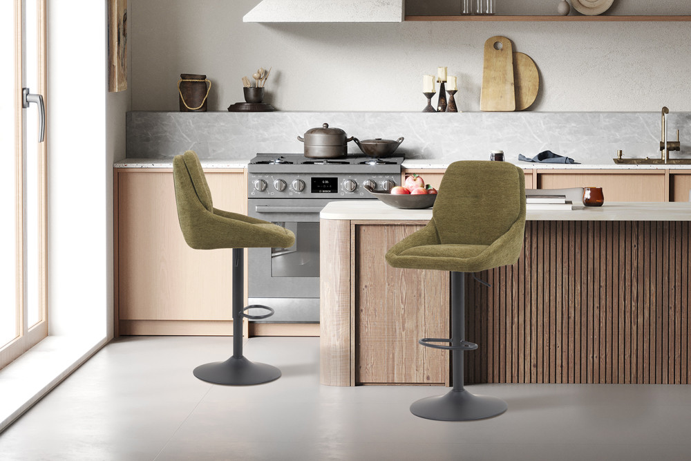 Image 3 for NEW - Barstoel Sabine Stof Ote Sea 360 Draaibaar Groen