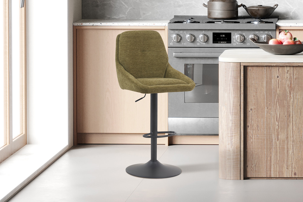 Image 2 for NEW - Barstoel Sabine Stof Ote Sea 360 Draaibaar Groen