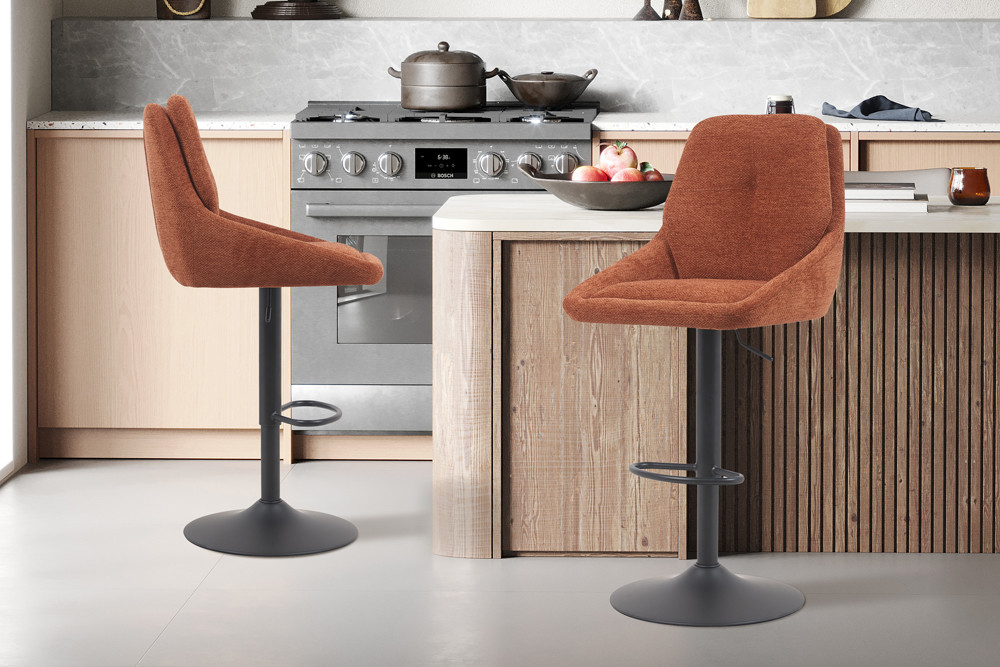 Image 1 for NEW - Barstoel Sabine Stof Ote Sea 500 Draaibaar Roest