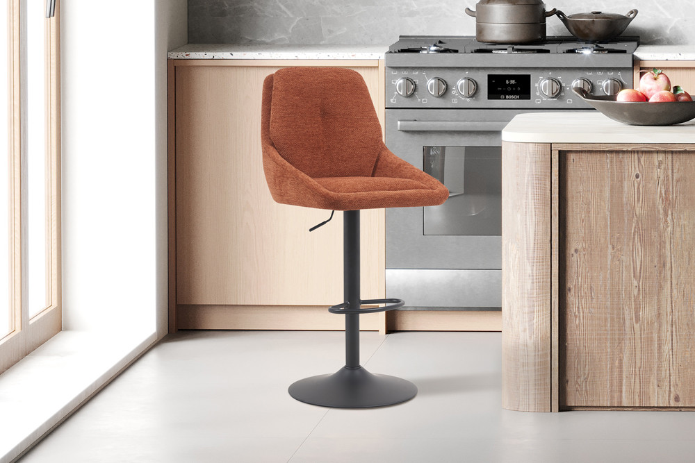 Image 2 for NEW - Barstoel Sabine Stof Ote Sea 500 Draaibaar Roest