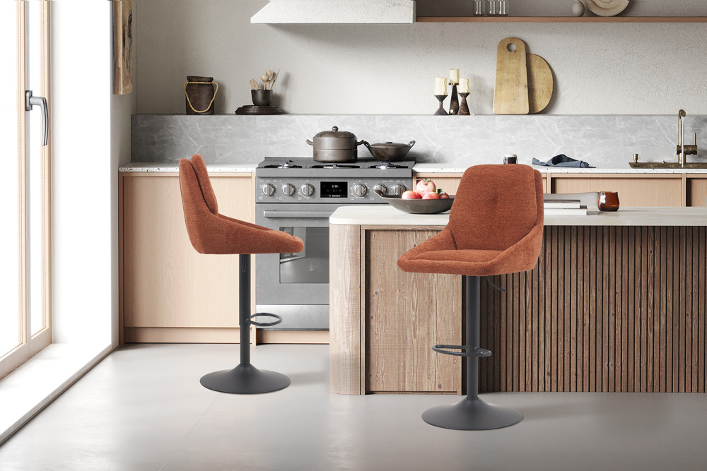 Image 3 for NEW - Barstoel Sabine Stof Ote Sea 500 Draaibaar Roest