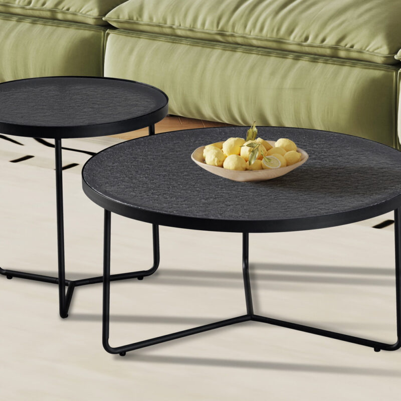 Image 1 for NEW - Salontafel Melia Rond Grijs Glas