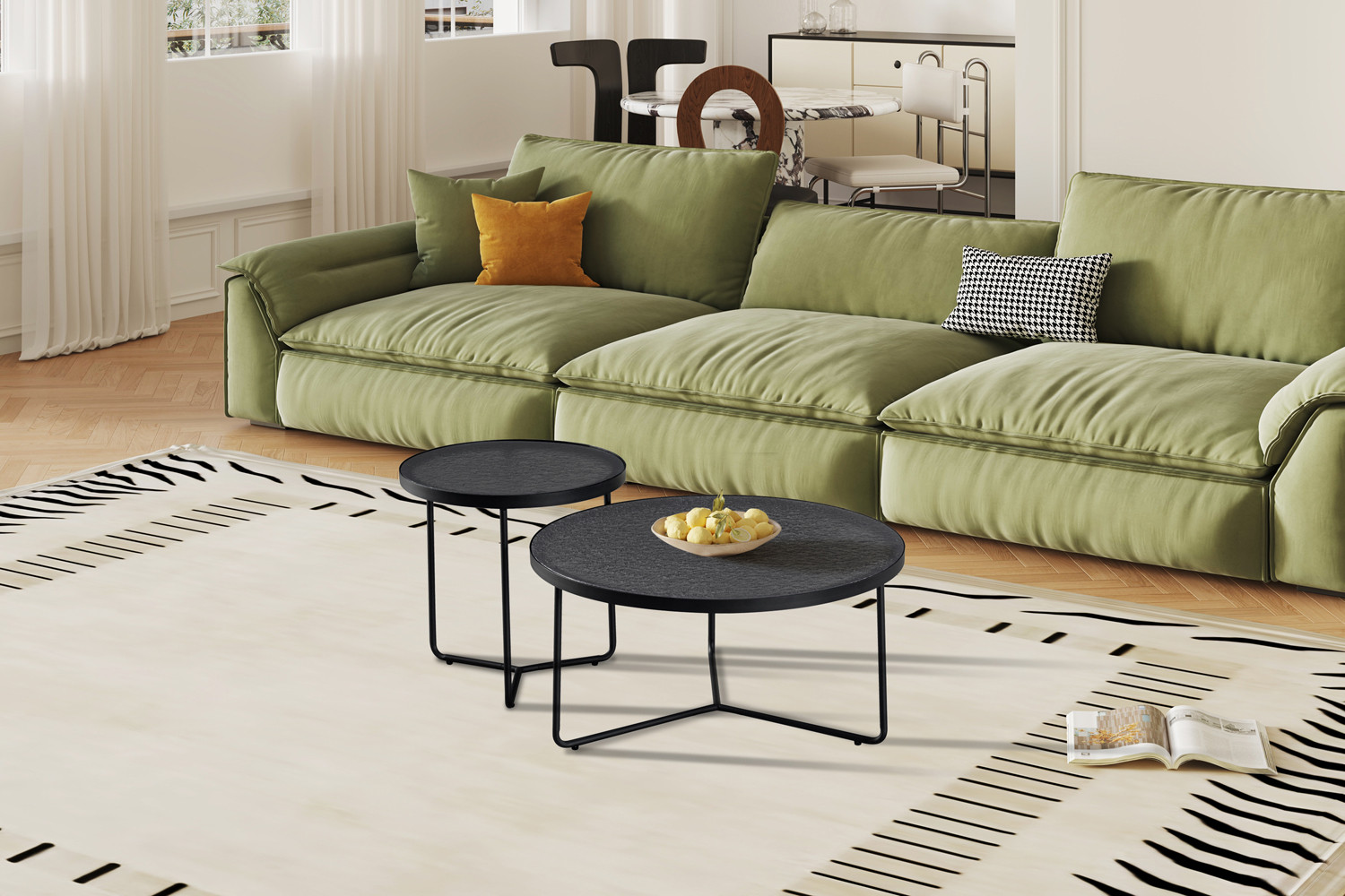 Image 2 for NEW - Salontafel Melia Rond Grijs Glas