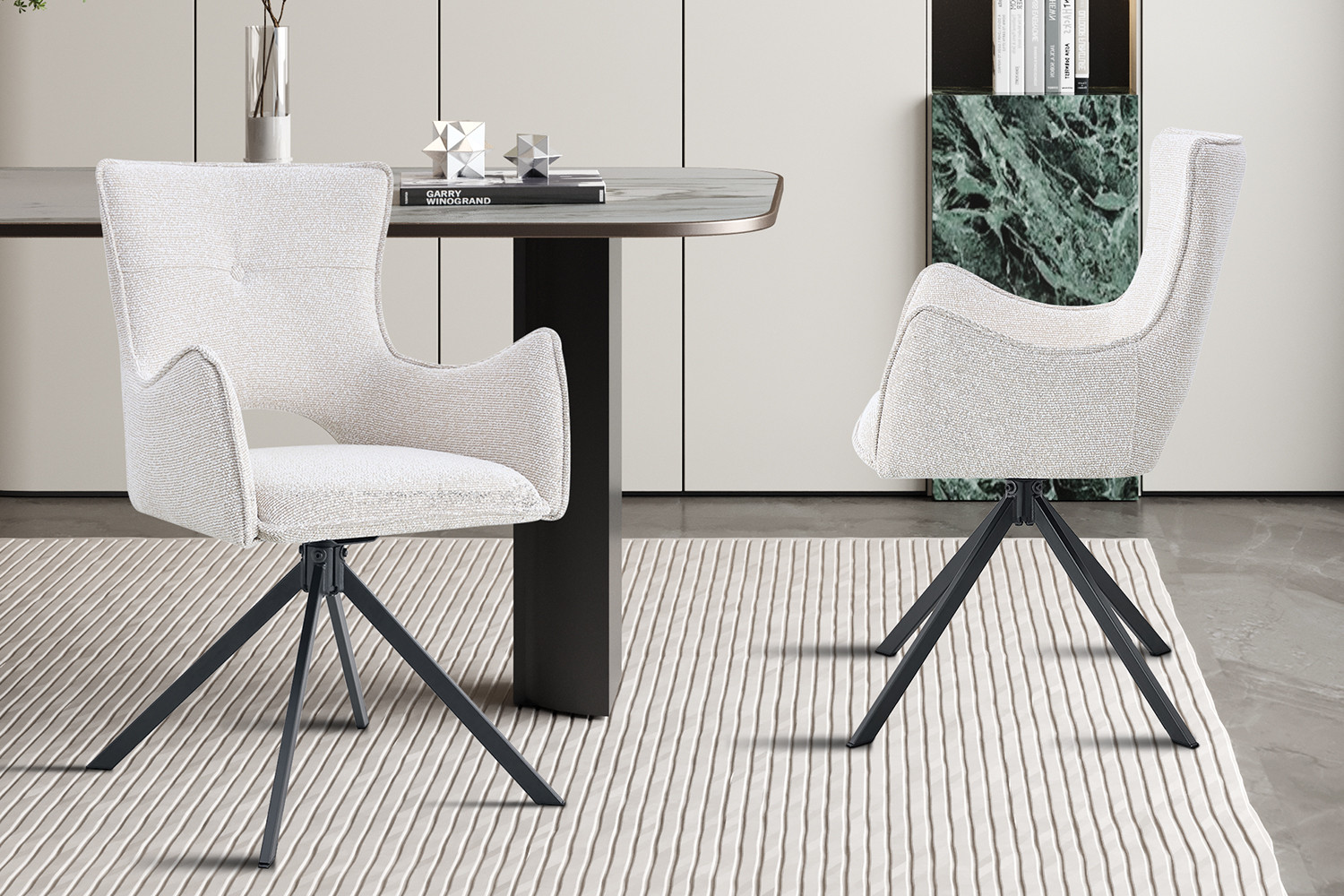 Image 1 for NEW - Stoel Billy Draaibaar tot 0 Stof Ote Harper 110 Ecru