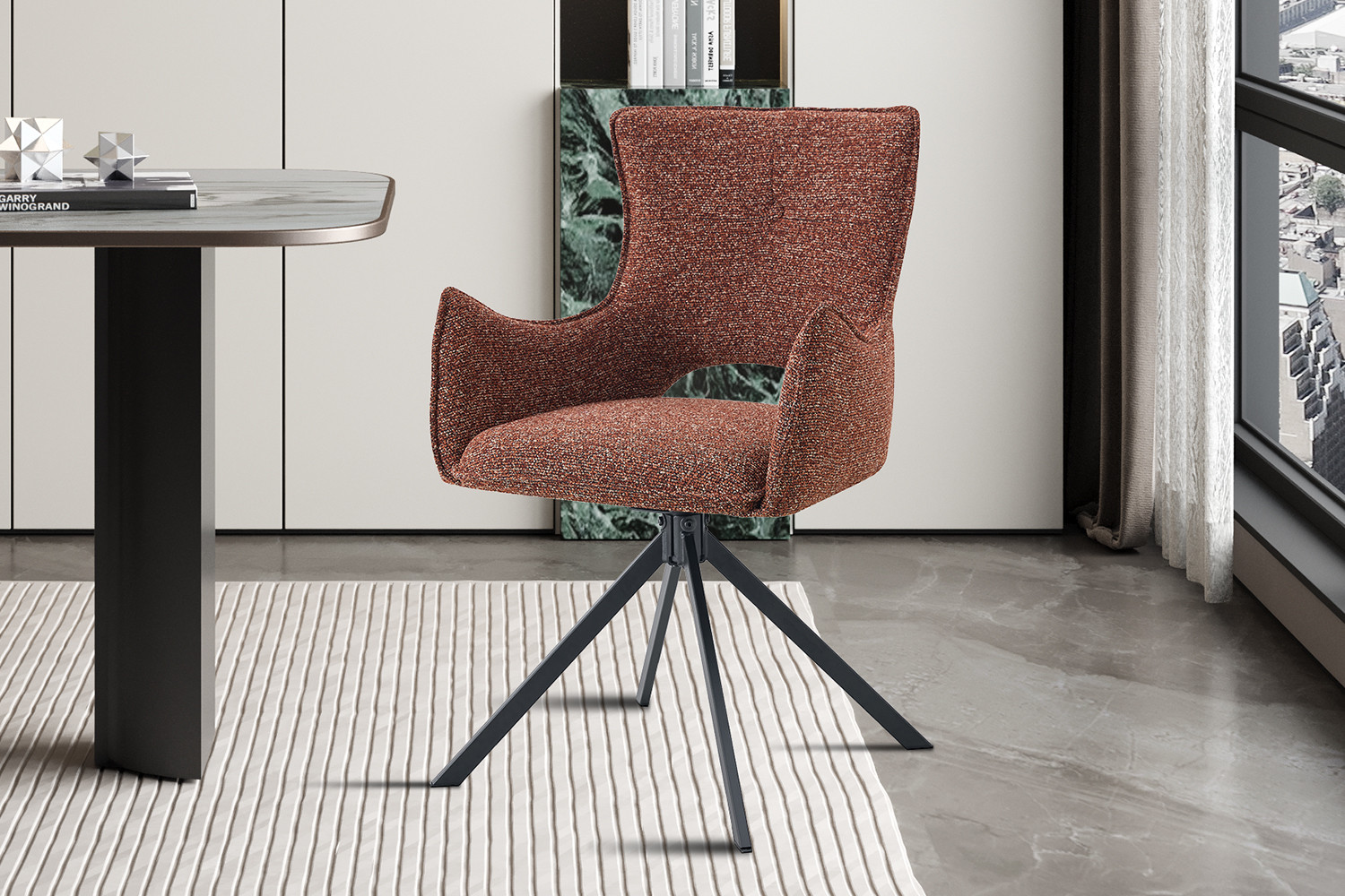 Image 2 for NEW - Stoel Billy Draaibaar tot 0 Stof Ote Harper 500 Rood