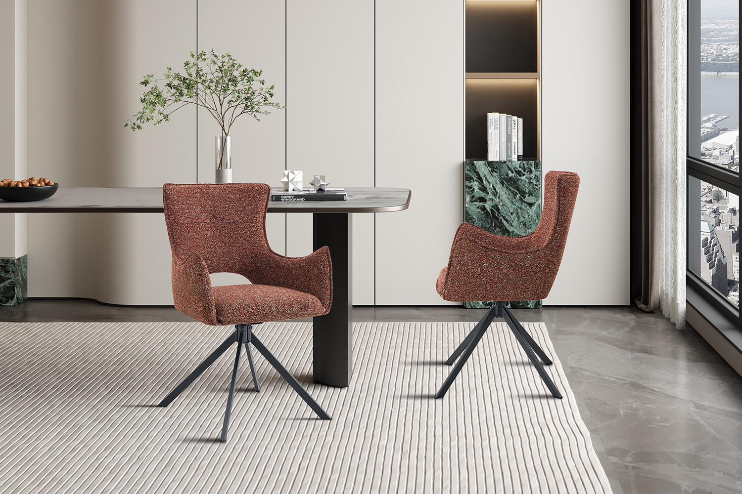 Image 3 for NEW - Stoel Billy Draaibaar tot 0 Stof Ote Harper 500 Rood